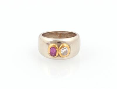 Rubin Diamant Ring - Jewellery and watches