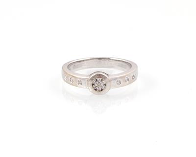 Brillant Damenring zus. ca. 0,15 ct - Jewellery and watches