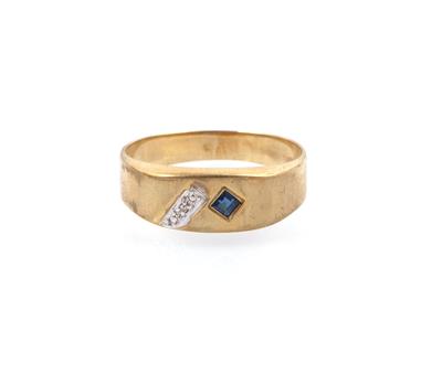 Diamant Saphir Ring - Schmuck und Uhren