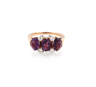 Amethyst Brillant Damenring - Asta di natale