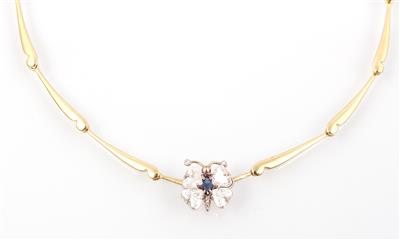 Diamant Saphir Collier "Schmetterling" - Vánoční aukce