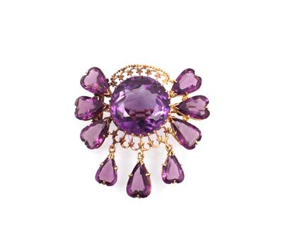 Originelle Amethyst Brosche - Asta di natale