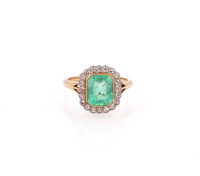 Smaragd Diamant Damenring - Vánoční aukce