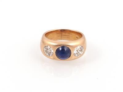 Saphir Brillant Ring - Schmuck und Uhren