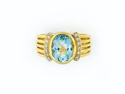 Brillant Aquamarin Damenring - Jewellery and watches