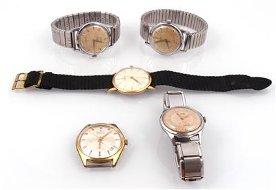 Konvolut von 5 Herrenarmbanduhren - Jewellery and watches