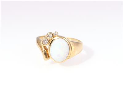 Opal Brillant Damenring - Schmuck und Uhren