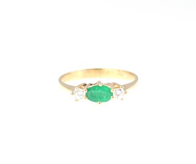 Smaragd Brillant Damenring - Gioielli e orologi
