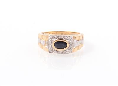 Saphir Diamant Ring - Schmuck und Uhren