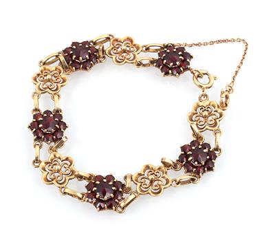 Granat Armkette "Blumen" - Jewellery and watches