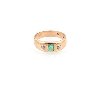 Smaragd Diamant Ring - Schmuck und Uhren