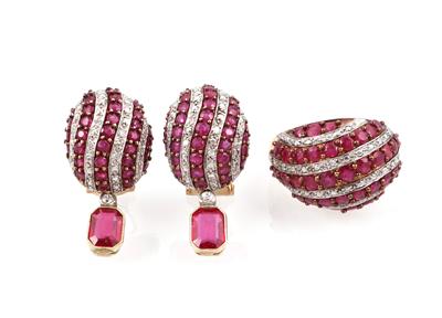 Rubin Diamant Damenschmuckgarnitur - Jewellery and watches