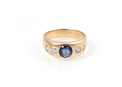 Saphir Brillant-Diamant Ring - Klenoty a náramkové