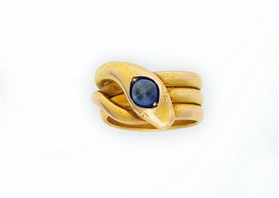 Saphir Ring "Schlange" - Schmuck und Uhren