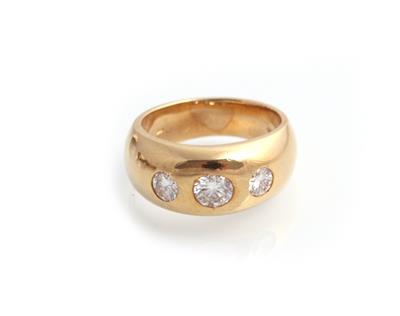 Brillantallianzring zus. ca. 0,85 ct - Schmuck und Uhren