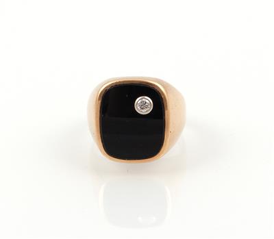 Onyx Brillant Herrenring - Jewellery and watches