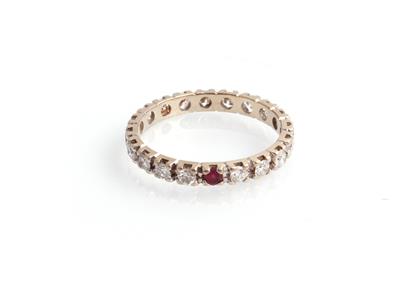 Brillantmemoryring zus. ca. 0,90 ct - Schmuck und Uhren