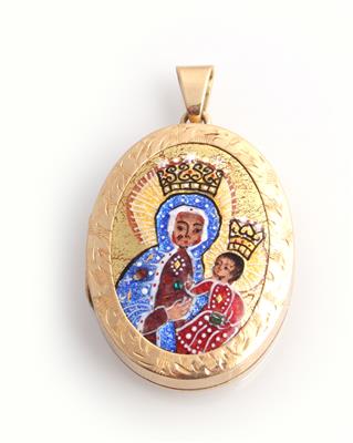 Medaillon "Mutter Gottes mit Jesuskind" - Schmuck und Uhren