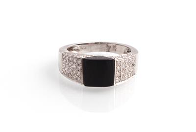 Onyx-Brillant-Ring - Gioielli e orologi