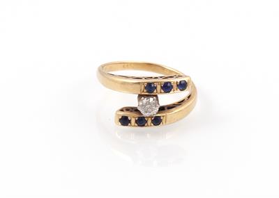 Diamant Saphir Damenring - Gioielli e orologi