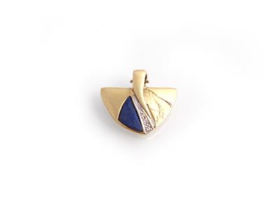 Brillant Lapis Lazuli (beh.) Anhänger - Jewellery and watches