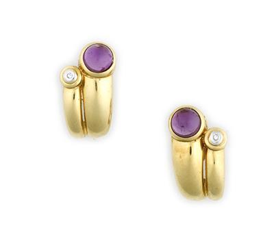 Amethyst Brillant Ohrstecker - Schmuck und Uhren