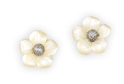 Brillant Ohrclips "Blumen" - Jewellery and watches