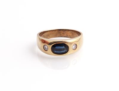 Saphir Brillant Ring - Schmuck und Uhren