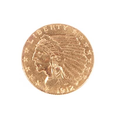 Goldmünze 2 1/2 Dollar "Indian Head" - Mince