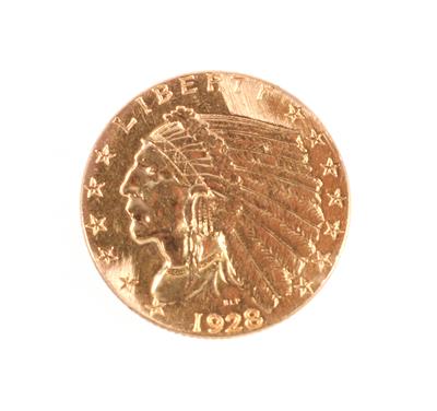 Goldmünze 2 1/2 Dollar "Indian Head" - Neuzeitliche Münzen