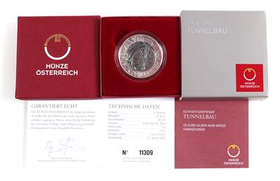 Münze Euro 25,-- "Tunnelbau" - Neuzeitliche Münzen