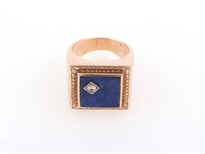 Lapis Lazuli Brillant Herrenring - Jewellery and watches