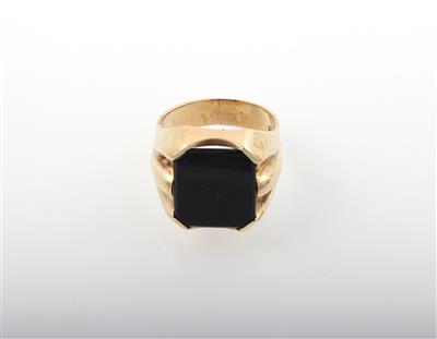 Onyx Herrenring - Schmuck und Uhren