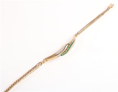 Smaragd Diamant Armband - Klenoty a náramkové