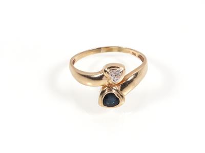Diamant Saphir Damenring "Herzen" - Jewellery and watches