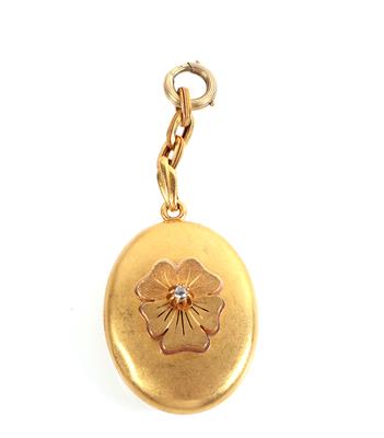 Diamant Medaillon "Stiefmütterchen" - Jewellery and watches