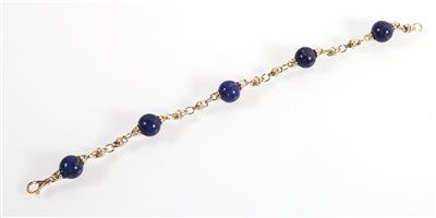 Fassonarmkette mit Lapis Lazuli Kugeln - Jewellery and watches