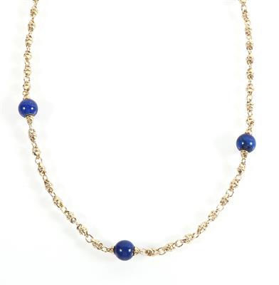Fassonhalskette mit Lapis Lazuli Kugeln - Jewellery and watches