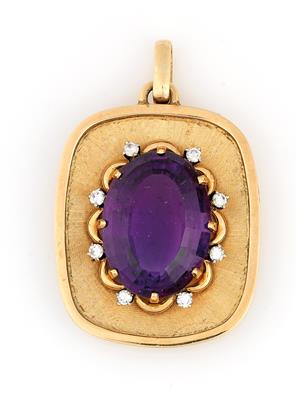 Amethyst Brillant Anhänger - Schmuck und Uhren