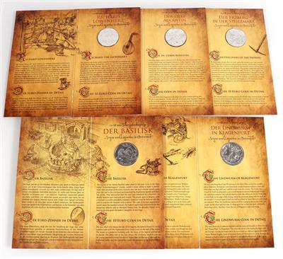 5 Münzen a 10 Euro "Sagen und Legenden in Österreich" - Münzen und Medaillen
