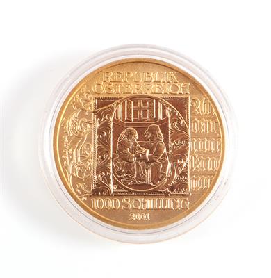 Goldmünze ATS 1000-- - Mince a medaile