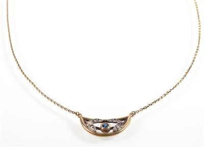 Saphir Brillant Collier - Schmuck und Uhren