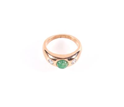 Brillant Smaragd Allianz Ring - Schmuck und Uhren