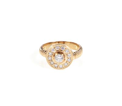 Brillant Damenring zus. 0,47 ct (grav.) - Jewellery and watches