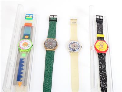 4 Swatch Armbanduhren - Jewellery and watches