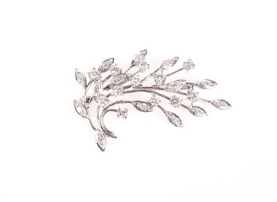 Brillant Diamant Brosche zus. ca. 1,45 ct - Jewellery and watches