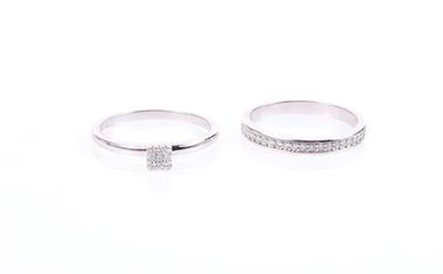 Brillant Ring-Set zus. ca. 0,30 ct - Jewellery and watches