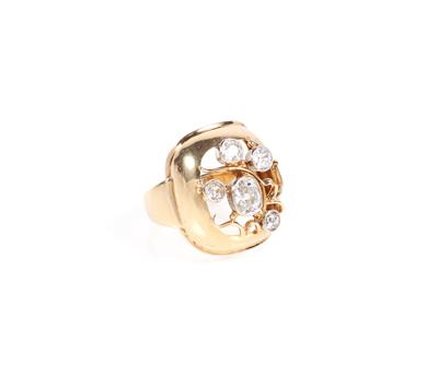 Diamant Damenring zus. ca. 0,85 ct - Gioielli e orologi