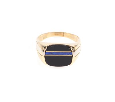 Onyx Lapis Lazuli Herrenring - Gioielli e orologi