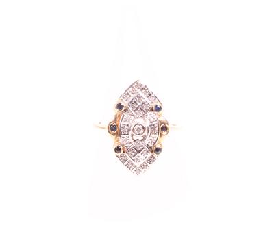 Brillant Diamant Saphir Damenring - Jewellery and watches